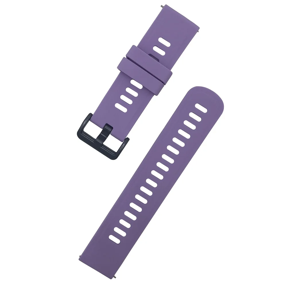 For Huami Amazfit gts gtr 42mm 47mm Strap Silicone Replacement Watch Band for Garmin Vivoactive 3 For Bip 20mm 22mm Wriststrap - Цвет: Purple