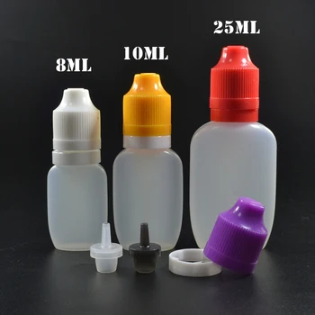 

Plastic PE Dropper Bottles Water Liquid E Juice Eye Squeezable Bottle With Warranty Seal Proof Cap