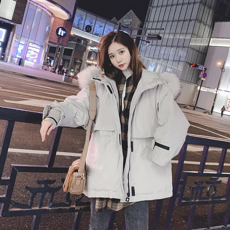 

Photo Shoot Dongdaemun Cotton Coat Women's New Style Winter Coat Mid-length Cotton-padded Clothes Korean-style Loose-Fit BF Work