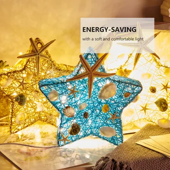 

1pc Bamboo Rattan Star Light Beautiful Energy Saving Table Lamp Decorative Light for Home Decoration Birthday Present