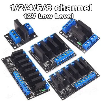 

1/2/4/6/8 Channel 12V Solid State Relay Module Low Level Trigger DC Control AC with Fuses 250V 2A Relay SSR AVR DSP for arduino