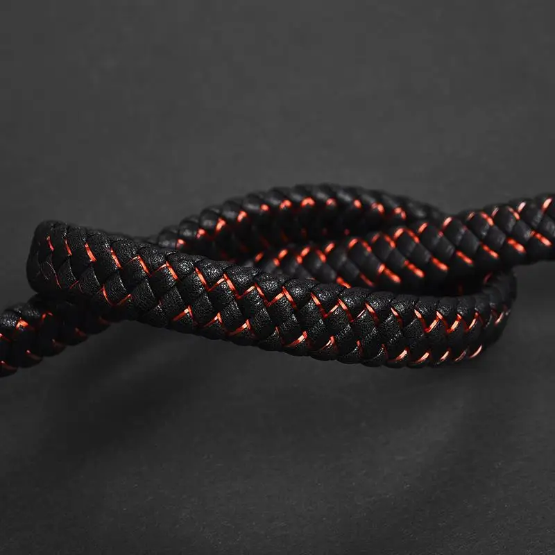 1 м 12 мм кожаный шнур плоская плетеная веревка для DIY мужских кожаных браслетов Изготовление ювелирных изделий Компоненты Ювелирных изделий товары ручной работы