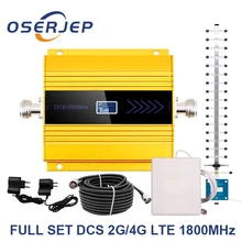 ЖК-дисплей GSM ретранслятор 1800 МГц 4G сотовый усилитель сигнала Усилитель DCS 1800 панель+ Yagi Antenn