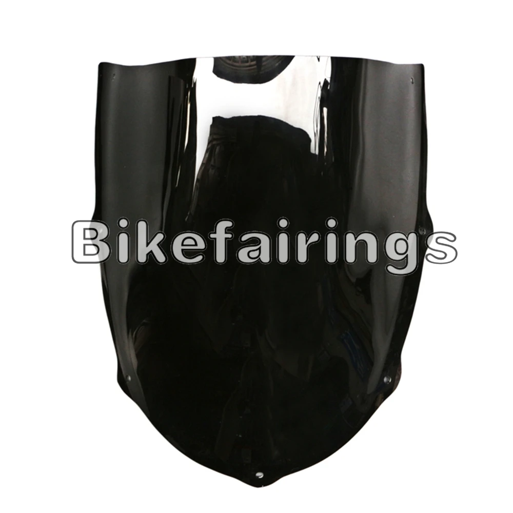 Прозрачный черно-голубые Обтекатели ветрового стекла для Aprilia RS125 2000 2001 2002 2003 2004 2005 мотоцикл лобовое стекло Пластик лобового стекла автомобиля - Цвет: Black