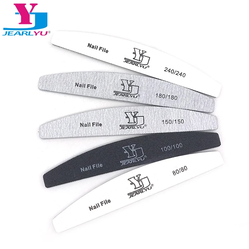

5 pcs Double-sided 80/100/150/180/240 Nail File Blocks Colorful Nail Polish Sanding Buffer Strips Nail Polishing Manicure Tools