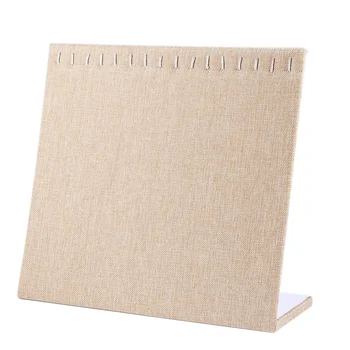 

Necklace Pendant Display Stand Women Jewelry Organizer Holder Storage Case Bracelet Display Rack Large Necklace Burlap
