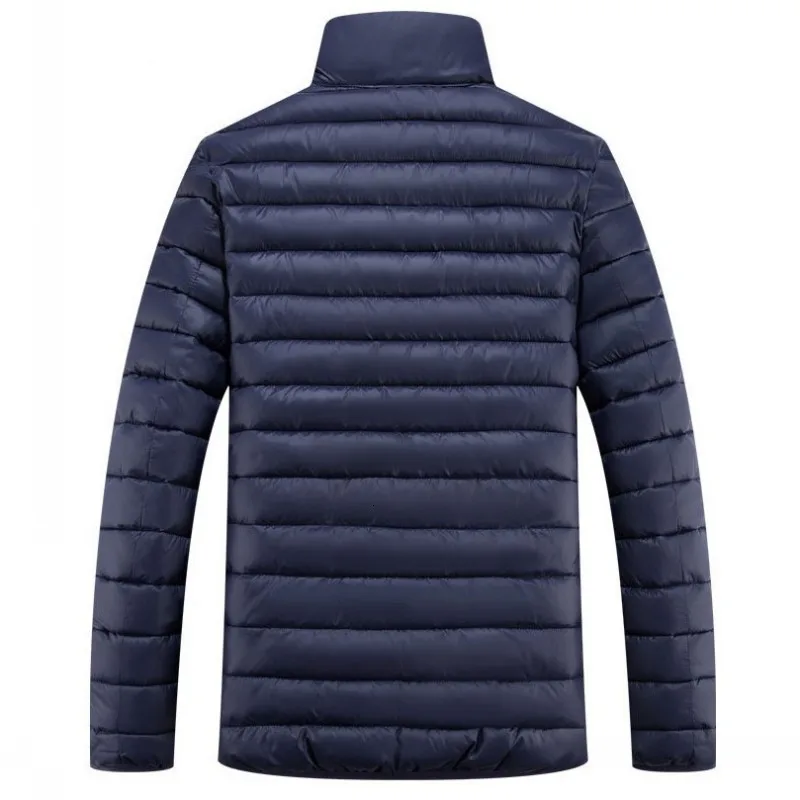 

Winter Jacket Men Plus Size 5XL-9XL Parka Solid Color Stand Collar Windbreaker Coat Warm Filler Casual Slim Fit Parkas Overcoat
