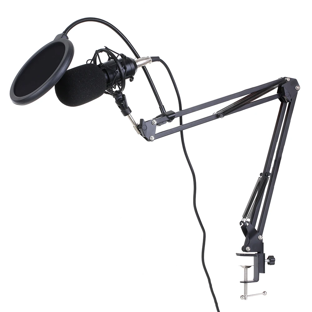 BM800 конденсаторный мини usb микрофон горит Pro Audio Studio Запись и брокастинг регулируемый микрофон Подвеска ножничный рычаг поп-фильтр