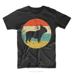 Retro French Bulldog Icon Design Men's Casual T - Shirt - Cool Short Sleeve Harajuku Style - XXXL (Black)