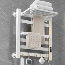 

Home Digital Display Heater Towel Rail Dryer Waterproof Electric Bathroom Wall Towel Warmers Smart Heating Rack Wall Mounted