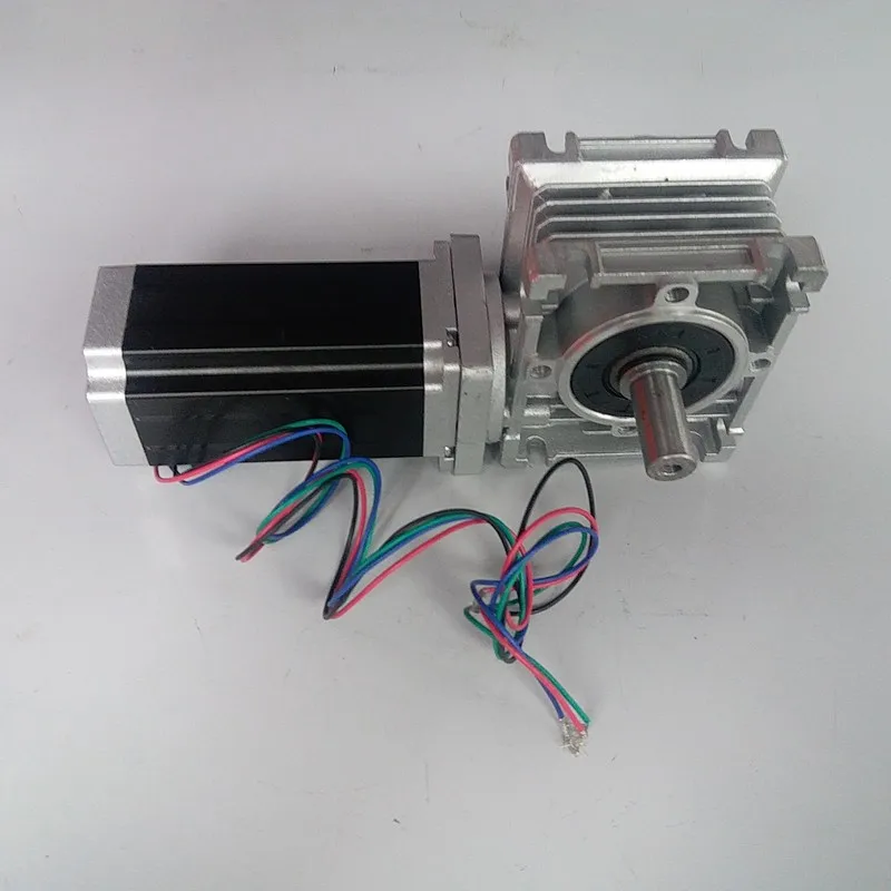 US $149.02 201 RV040 Worm Gearbox Speed Reducer RV40 18mm Output Stepper Motor Driver Nema34 12Nm 1700OzIn 2ph 4 Wires For CNC Router