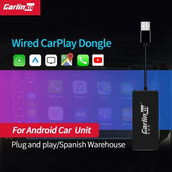 

Carlinkit USB CarPlay Dongle/Android Auto for Android Car Android Multimedia Player iPhone Android phone Wired Autokit Black