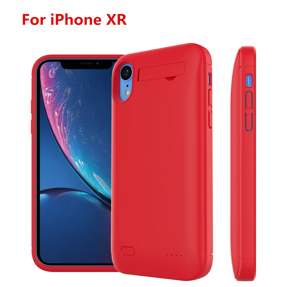 iPhone XR Для iPhone 11 11 Pro 11 Pro Max 5 5S SE 5SE 6 6s 7 8 Plus Xr X Xs Max чехол для зарядного устройства 4000 мАч Внешний Аккумулятор Чехол для аккумулятора Funda - Цвет: iPhone XR