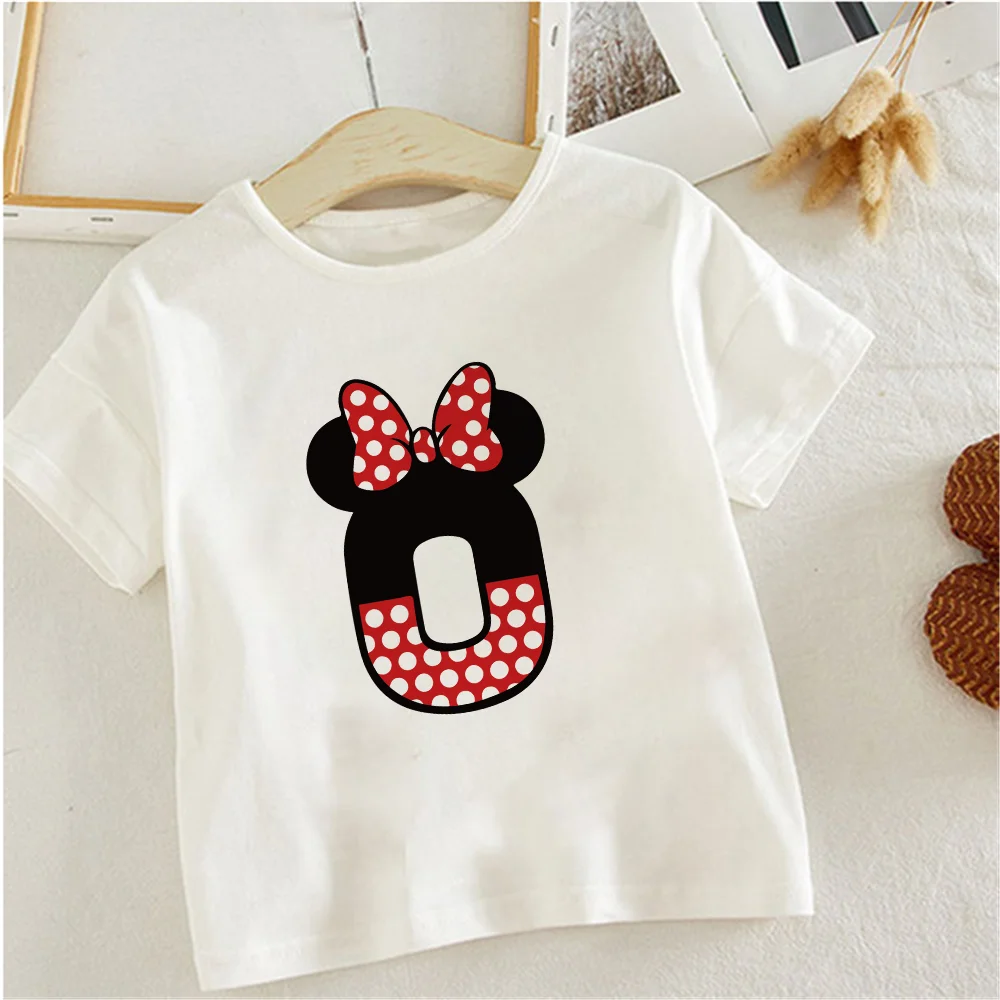 Disney T Shirt Kids Clothes For Girls Boys Kid T Shirts Minnie Mouse 1 2 3 4 5 Number Print Short Sleeve Unisex Clothes Dropship T Shirts Aliexpress