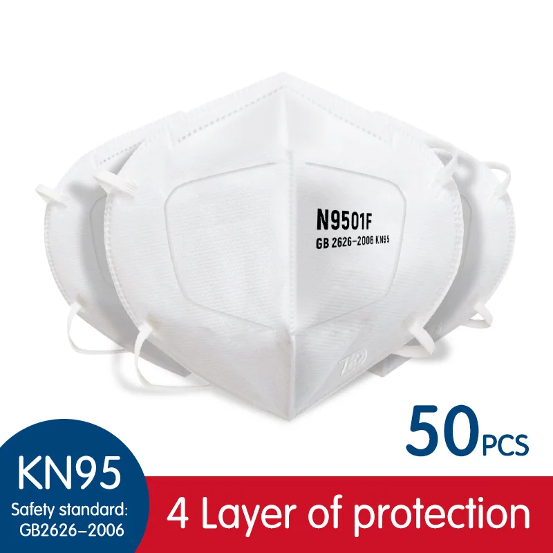 

ZD KN95 Masks 50 pcs Protective Breathable 4-Laye Shipping in 24 Hours Men Women 3D Haze Sensitive Mouth Face Mask