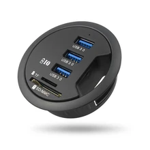 USB HUB USB3 0 Mount with Card Reader USB 2 0 3 Ports With SD TF Headphone Mircophone Adapter For PC Tablet