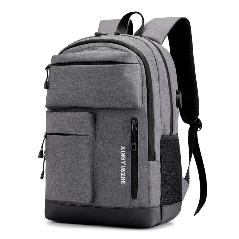 

Backpack Men's New Business Casual Computer Bag USB Rechargeable Backpack Large Capacity Waterproof Student Bag Drop Shipping