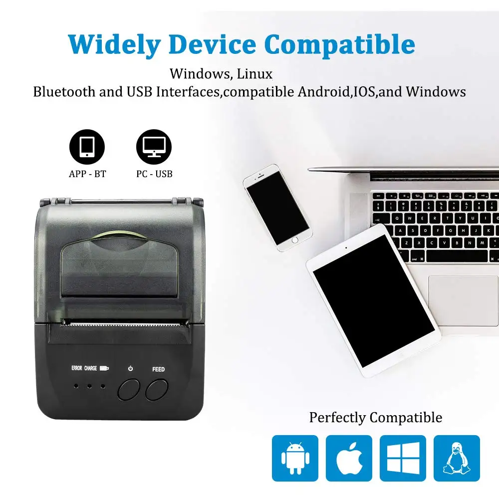 Tragbare Mini Bluetooth Drucker Wireless Thermische Erhalt Ticket Drucker Für Handy Fenster 58mm 2 zoll pos Maschine Tragbare Mini Bluetooth Drucker Wireless Thermische Erhalt Ticket Drucker Für Handy Fenster 58mm 2 zoll pos Maschine
