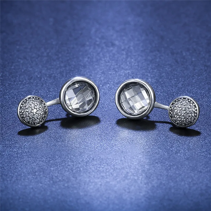 GAGAFEEL, женские серьги-гвоздики с прозрачным кристаллом и цирконием, 925 пробы серебряные серьги, модные ювелирные аксессуары