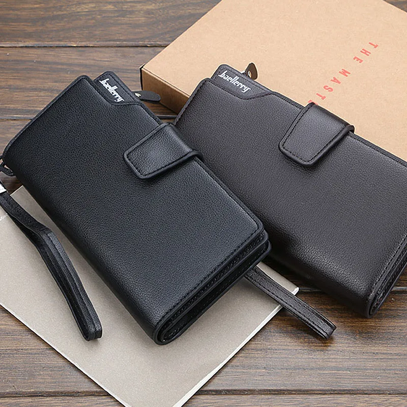 Baellerry Men Wallets Long Style High Quality Card Holder Male Purse Zipper Large Capacity Brand PU Leather Wallet for Men