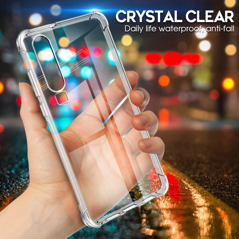 Transparent Anti-Knock Airbag TPU Phone Case for Huawei P20 Lite P30 Pro P10 Plus Crystal Silicone Cover On P Smart 2019 | Мобильные