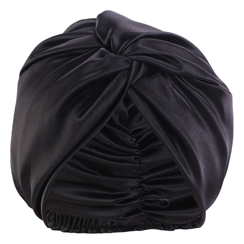 - 1 Piece Girls Women Polyester High Elastic Night Sleeping Shower Cap Hair Bonnet Hat Head Cover Satin Turban