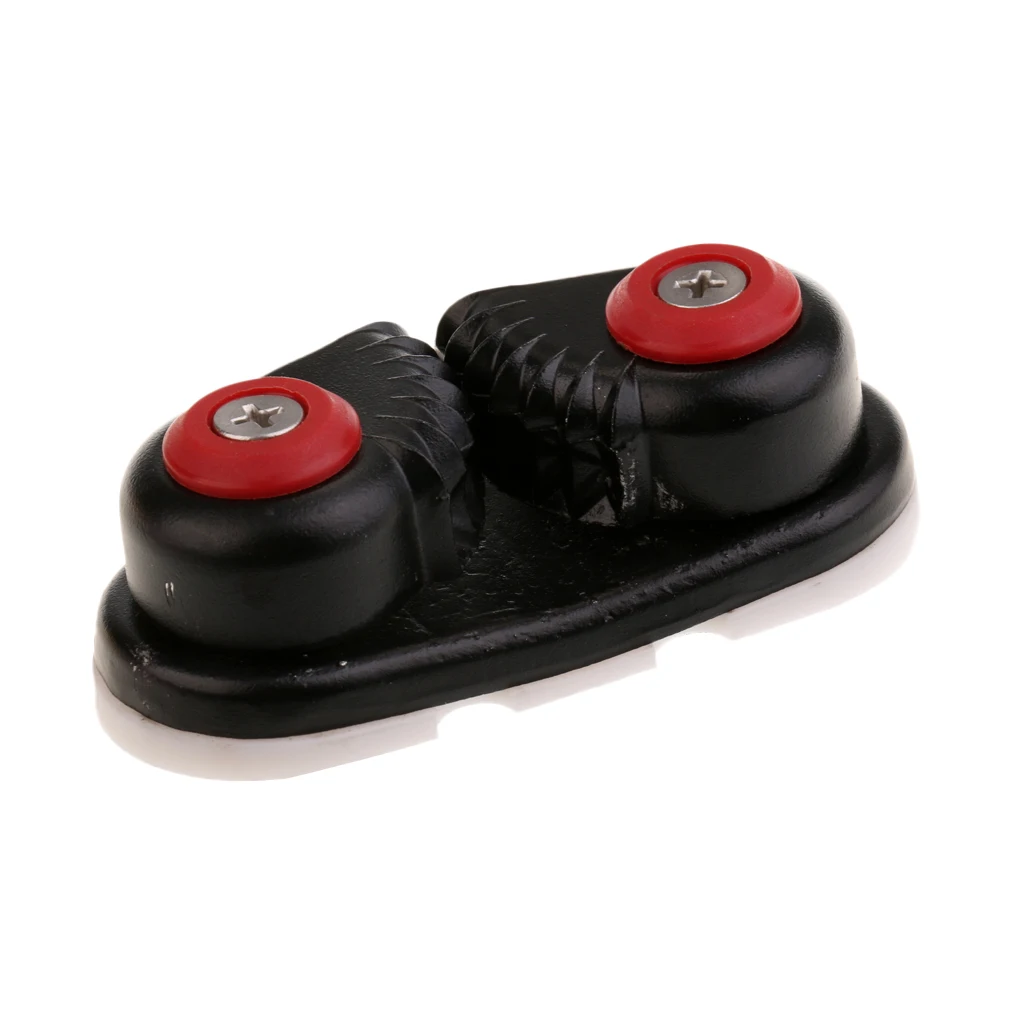 ABS Plastic 2 Row Ball Bearing Composite Cam Cleat - 4 Pieces, Black