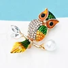 Wuli&baby Enamel Classic Owl Brooches For Women Rhinestone Bird Office Party Brooch Pins Gifts ► Photo 3/3