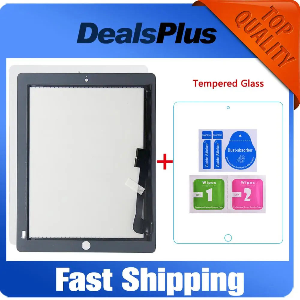 Replacement New Touch Screen Digitizer without Home Button For iPad 3 A1416 A1430 A1403 For iPad 4 A1458 A1459 A1460 Black White