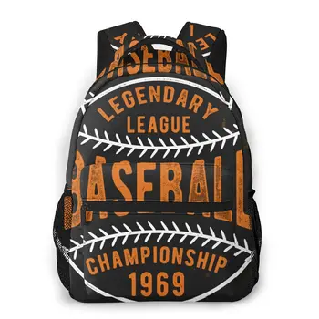 

Backpack Casual Travel Bag College Baseball Label Poster School Bag Fashion Shoulder Bag For Teenage Girl Bagpack