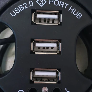 

3 Ports USB 2.0 Hub Charger High Speed Mobile Accessories Overload Protection Stereo Sound Adapter Desk Multifunctional Portable