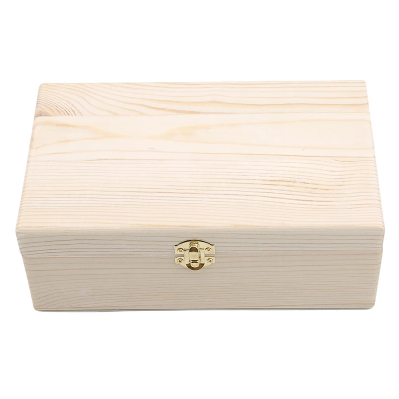 Прямоугольная деревянная коробка для хранения из дерева, деревянная Подарочная коробка ручной работы, чехол для дома - Цвет: as picture