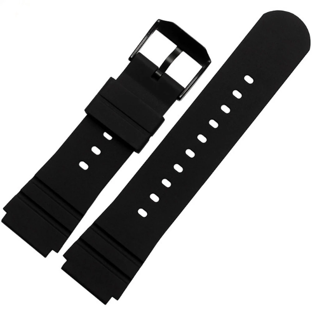 

Men Rubber Watch Band Black 23mm Sport Waterproof Silicone Strap Stainless Steel Metal Buckle Fit For Luminox 3001.3003.3900.300