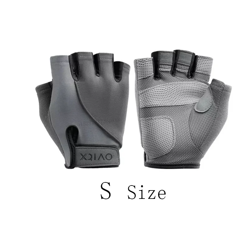 Xiaomi Mijia Перчатки для фитнеса перчатки для велоспорта с половинным пальцем противоскользящие велосипедные перчатки для езды на горном велосипеде MTB мужские и женские боксерские перчатки - Цвет: Gray S