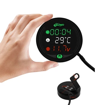 

Motorcycle Meter Voltage Display Waterproof Voltage Meter Thermometer Clock 3in1 For Honda XR230 XR250 XR400 XR125 xr 250 400