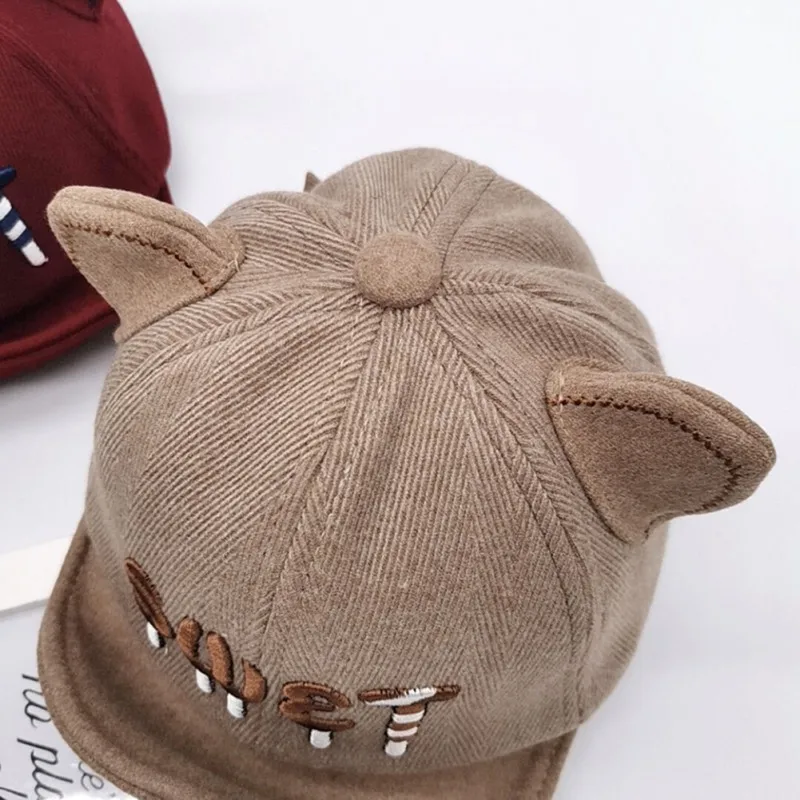 Детская шапка Повседневное Модная одежда для детей, Детская Мода Письмо вышитые шляпы для детей ясельного возраста милые солнцезащитный козырек детская Бейсбол шапки