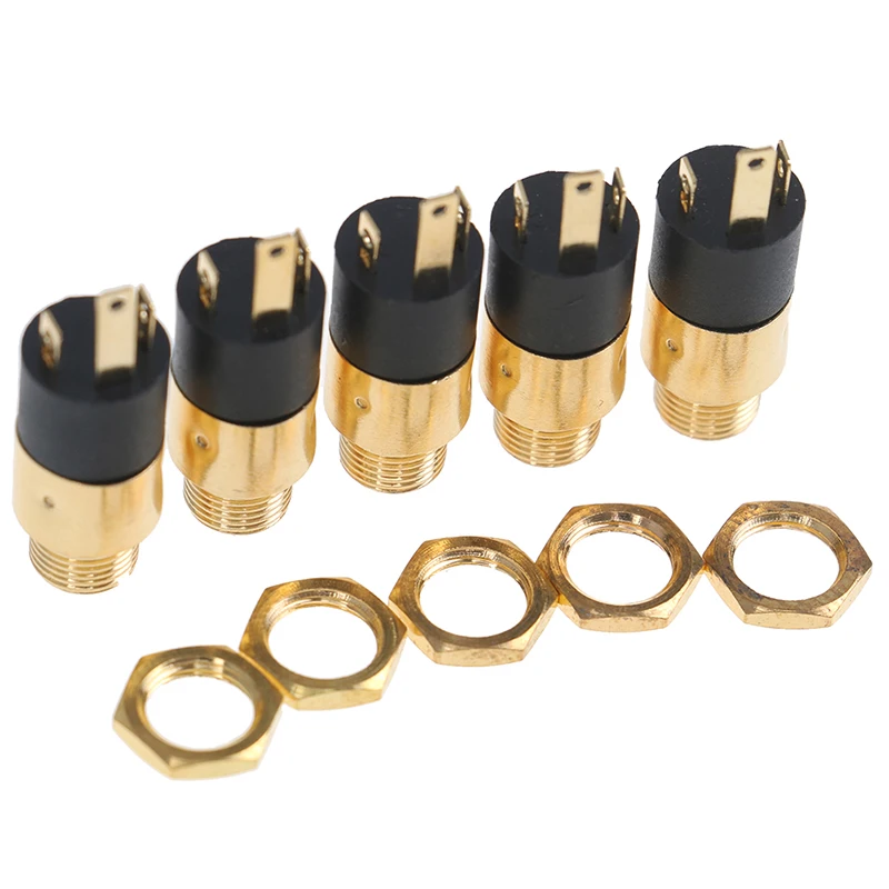 5Pcs Gold PJ392 3.5mm Stereo Female Audio Headphone Connector Socket Plugs Dropshipping