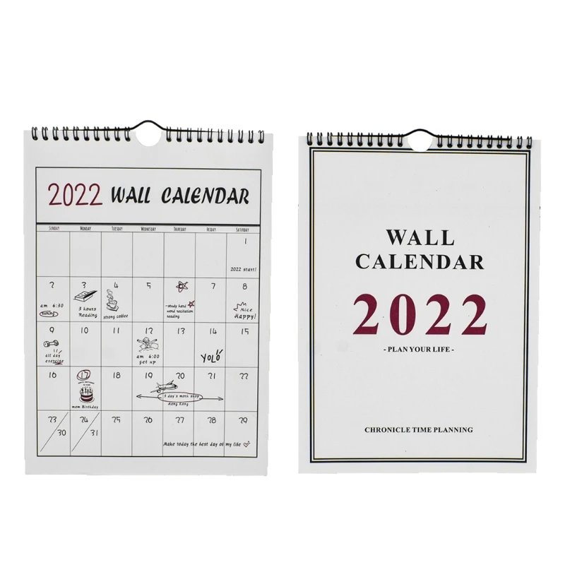 A9Lc 2022 Wall Desk Flipping Calendar Planner Vertical Monthly Calendar Spiral Planner Indoor Ornaments For Teacher Classroom|Calendar| - Aliexpress