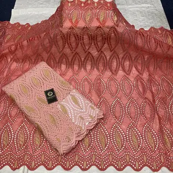 

African Bazin Riche Fabric 2020 High Quality Guinea Brocade Bazin Brode Lace Fabric Embroidery Swiss voile Lace Fabric 5 Yards