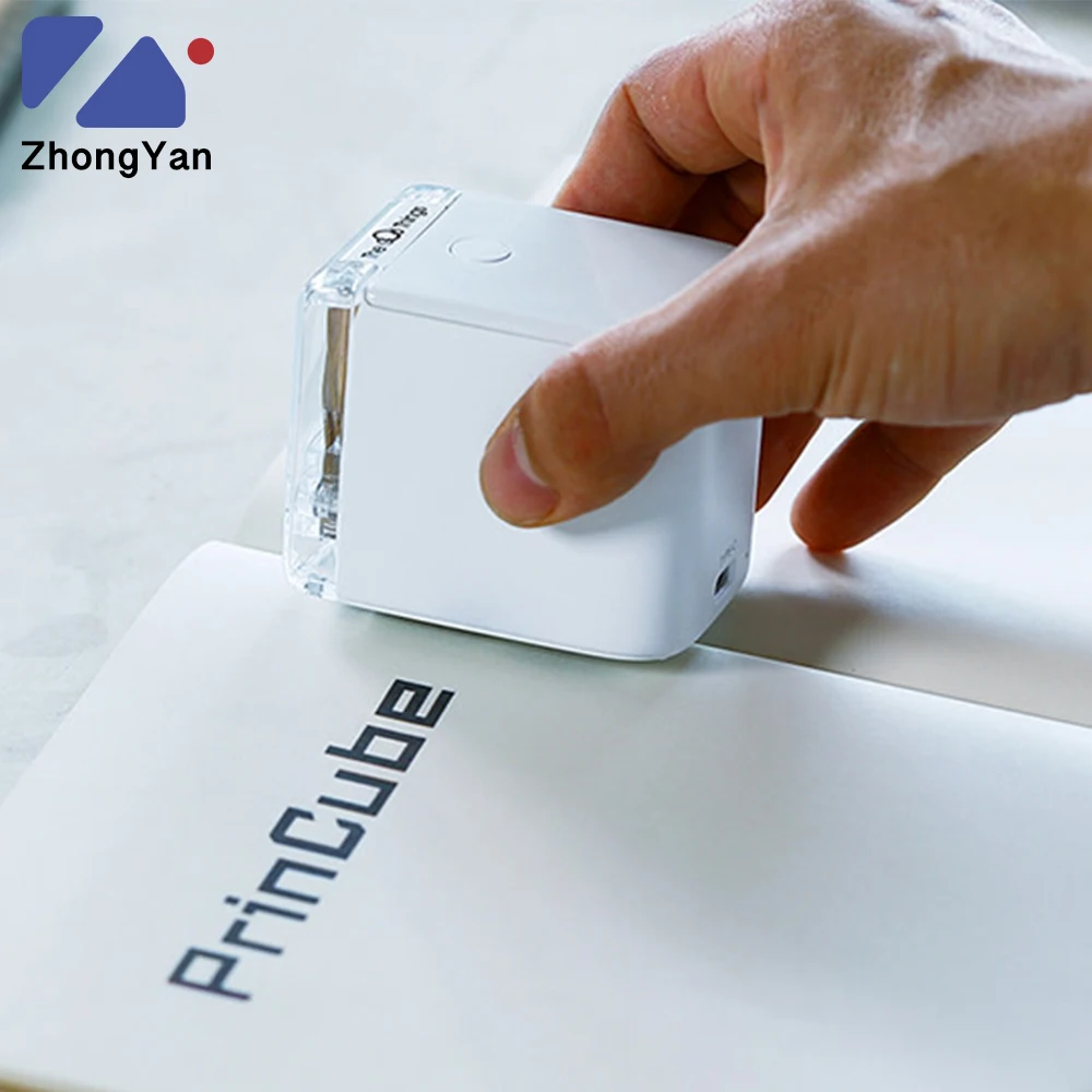 Миниатюрный мини принтер Princube портативный ручной струйный Wi Fi USB для IOS Android