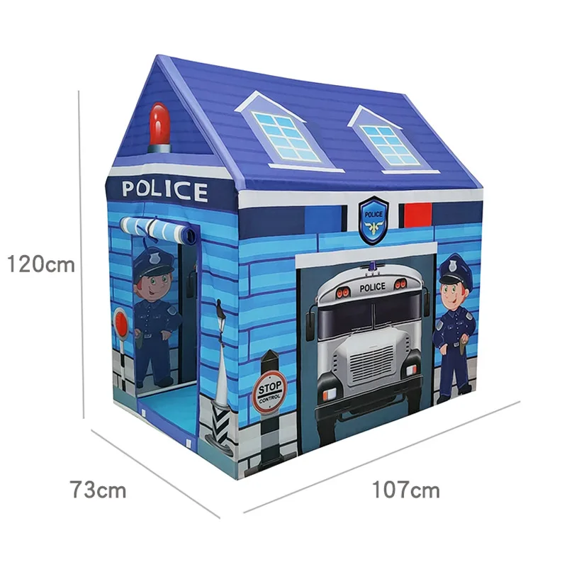 [TML] 120*107cm indoor Game Room Colorful police children tent Kids Playhouse Princess castle Play house travel tent outdoor toy 5