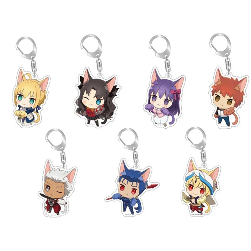 Fashion Double-sided Anime Figure Fate/stay night Acrylic Keychain Keyring Cosplay | Украшения и аксессуары