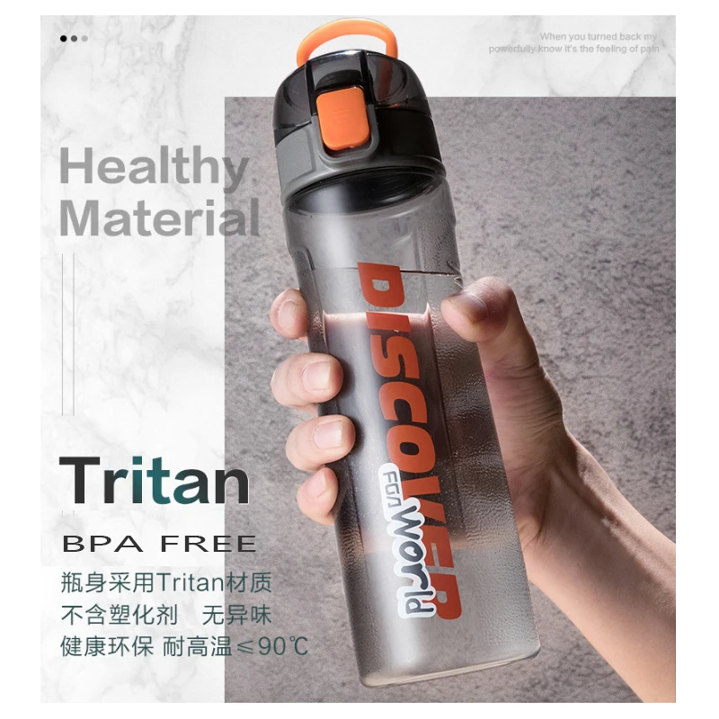 

GUIBOBO Plastic Water Bottle BPA Free Tritan 750ml Flip Transparent Colorful For Sports Outdoor Portable NO019681735