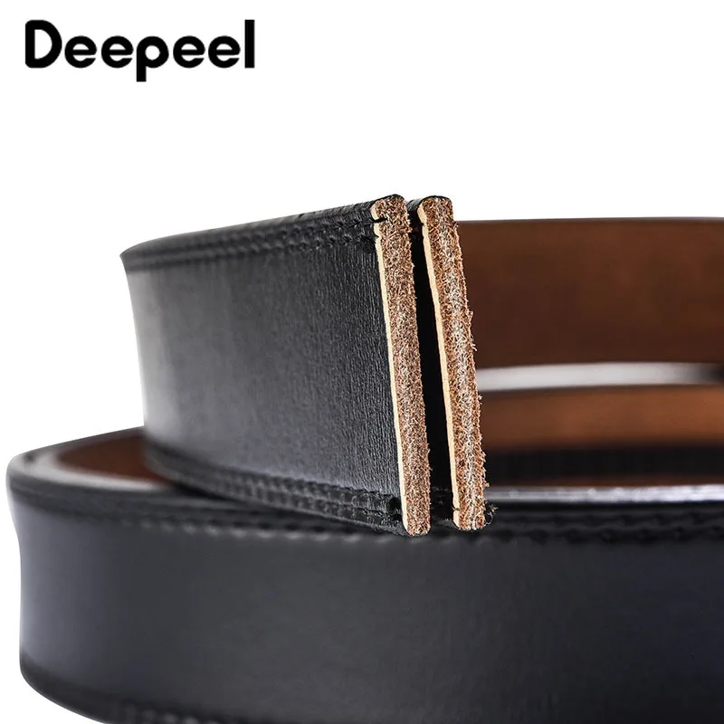 Deepeel, 1 шт., 3,5 см* 110-130 см, мужской кожаный автоматический ремень с пряжкой, автомобильный ремень без пряжки, автоматический ремень, деловой ремень YK668
