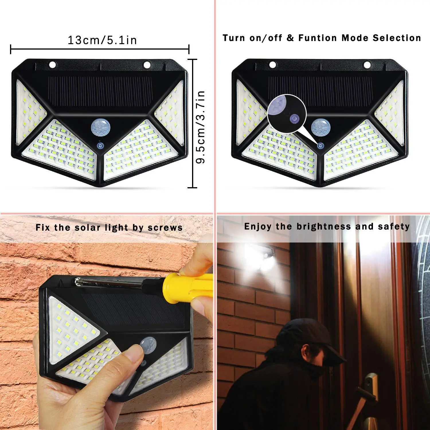 LED solar garden light decoration solar lamp solar lighting for walls outdoor solar light outdoors lampada solar luces solares