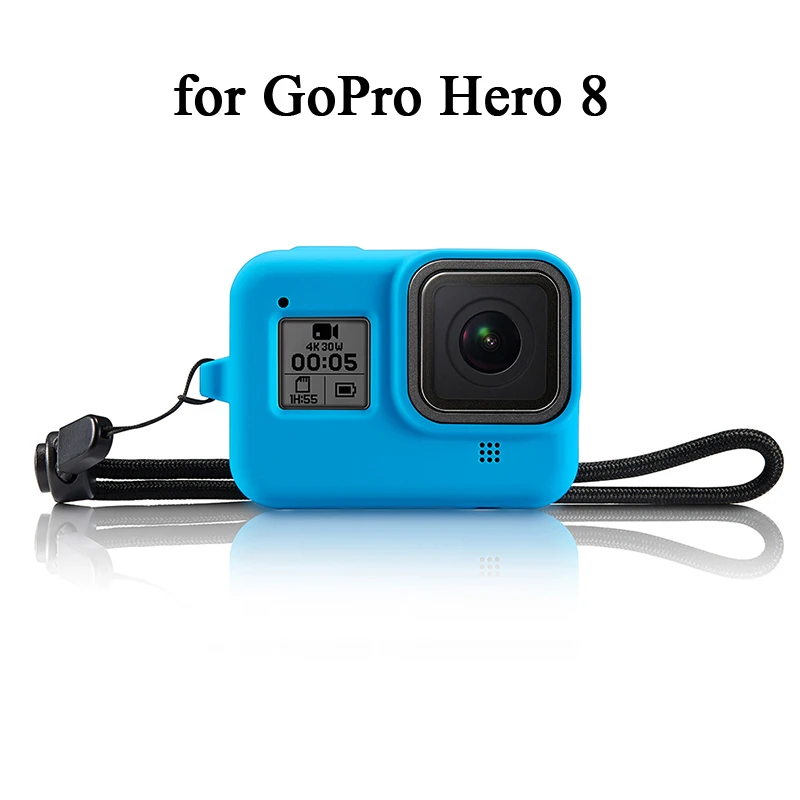 Аксессуары для Gopro Hero 8, мягкий силиконовый чехол, защитная крышка для объектива Go pro Hero 8 7 6 5, черная стандартная рамка для экшн-камеры - Цвет: for hero 8 black