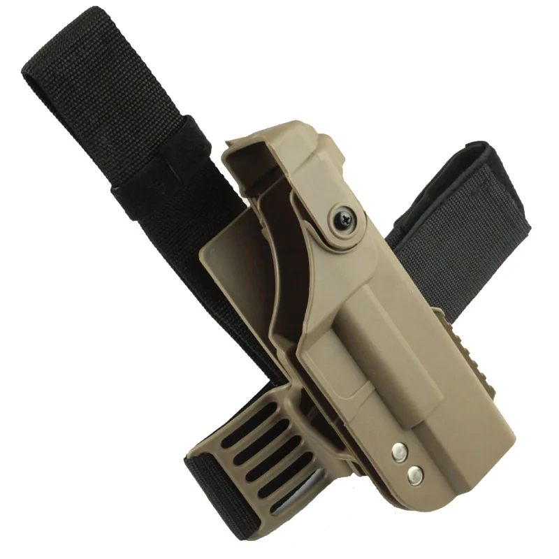 Тактическая Военная кобура для ног Glock 17 18 19 22 двойной замок быстросъемная до