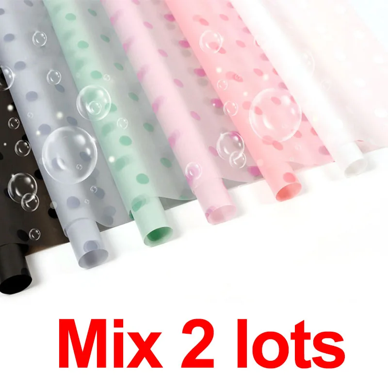 Mix 2lots 20 шт свежий цветок упаковочная бумага пузырьковый узор посылка цветочный бумажный цветочный магазин цветочный упаковочный материал - Цвет: Mix 2lots