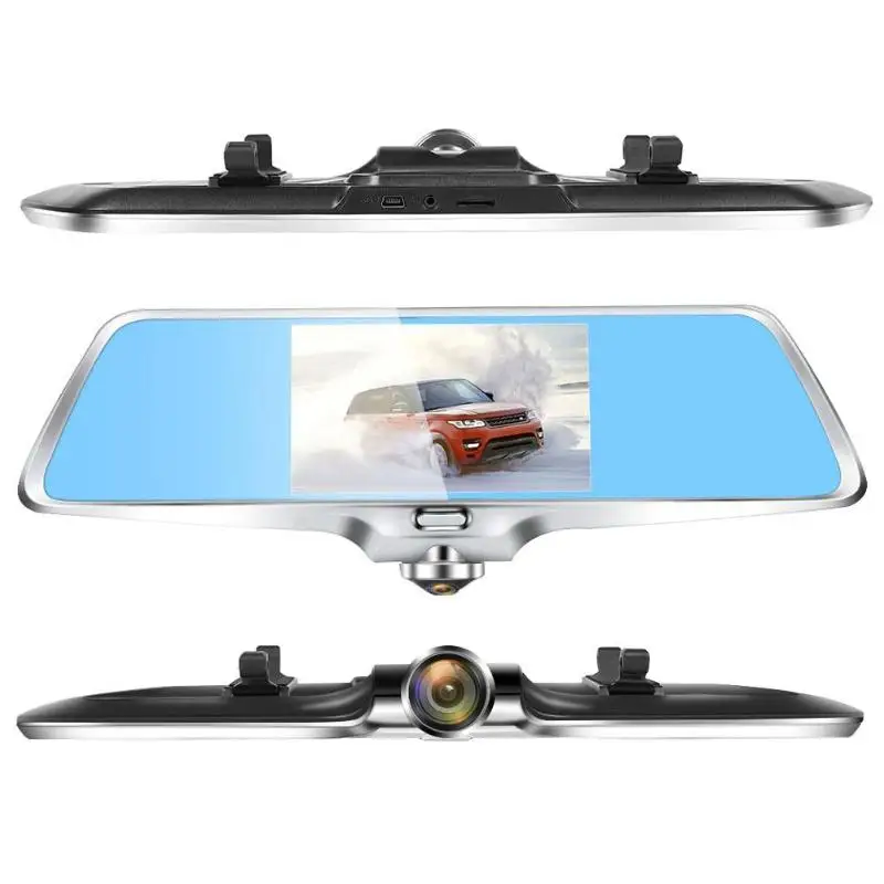 L502 Автомобильное зеркало заднего вида DVR камера двойной объектив 360 градусов панорамный вид Dashcam цифровой видеорегистратор