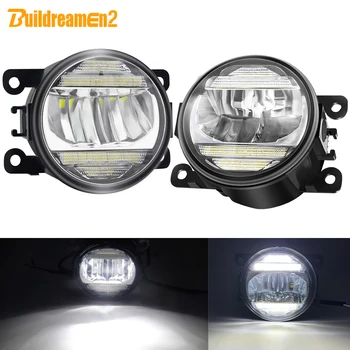 

2IN1 Design Car LED Fog Light DRL Daytime Running Lamp 30W 8000LM 12V For Lincoln Mazda Scion Dacia Duster Sandero Logan Solenza